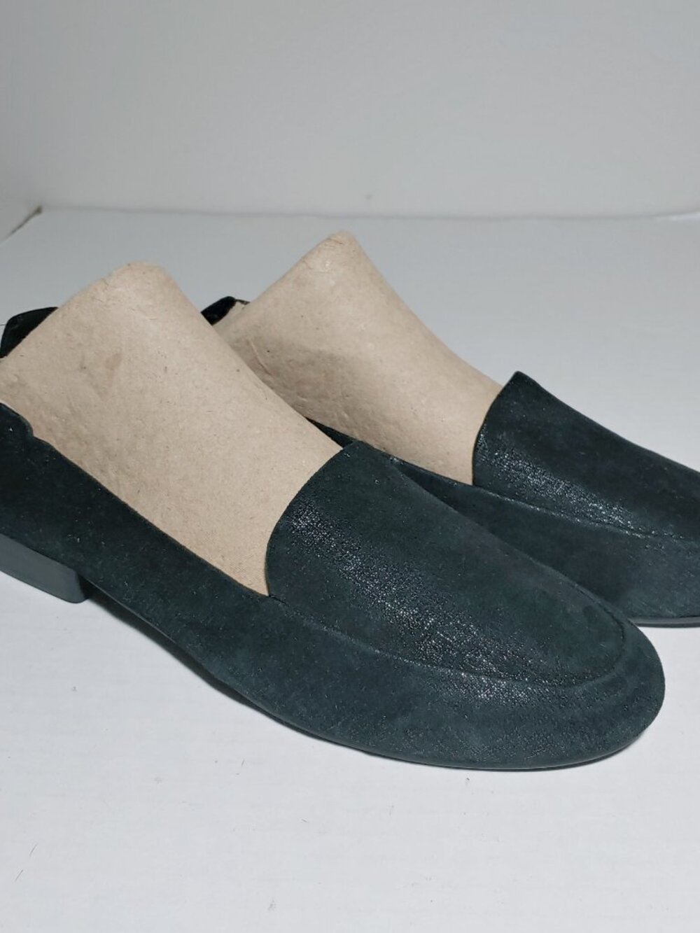 Abeo B.I.O Jean II Comfort Black Shimmer Leather Flat Loafers Sz 10M